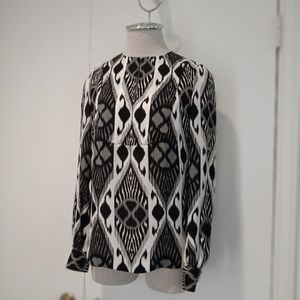 SOLD! Tory Burch black and white Silk Top Blouse